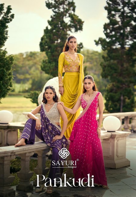 Pankudi By Sayuri Viscos Jacquard Silk Indo Western
